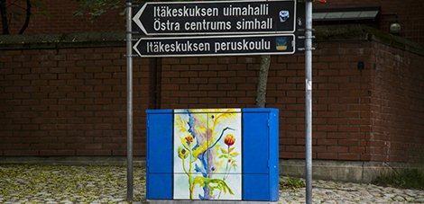 Sähkönjakokaappi Itä-Helsingissä