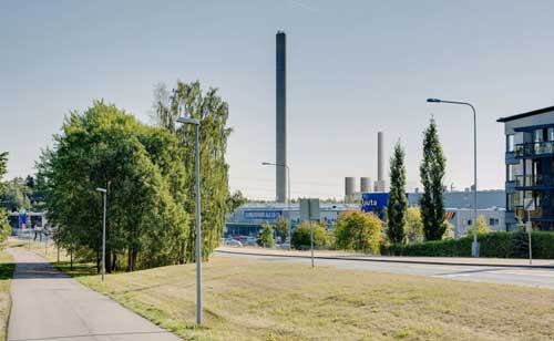 Biolämpölaitos Käskynhaltijantieltä kuvattuna Biolämpölaitos Käskynhaltijantieltä kuvattuna