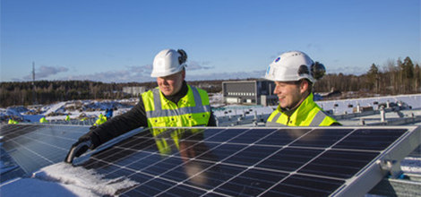 Solar panels in Kivikko